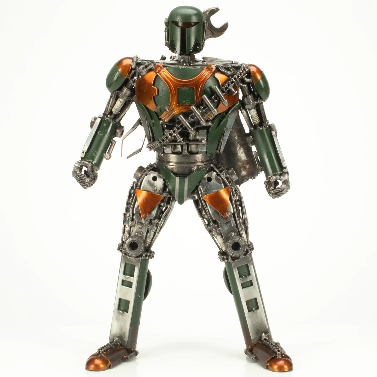 Recycled Metal Art: Unique Robot Sculpture