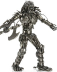 23 Predator with Axe Inspired Recycled Metal Sculpture - Xformerz