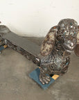 52" Dog Bench Recycled Metal Art Sculpture - Xformerz