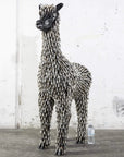 55 Spark Plug Alpaca Inspired Recycled Metal Sculpture - Xformerz