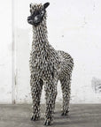 55 Spark Plug Alpaca Inspired Recycled Metal Sculpture - Xformerz