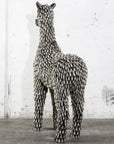 55 Spark Plug Alpaca Inspired Recycled Metal Sculpture - Xformerz