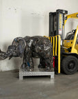 60 Elephant Inspired Recycled Metal Sculpture - Xformerz