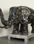 60 Elephant Inspired Recycled Metal Sculpture - Xformerz