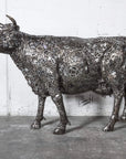 61” Cow Recycled Metal Art Sculpture - Xformerz