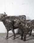 61” Cow Recycled Metal Art Sculpture - Xformerz