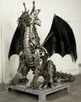 67” Dragon Inspired Recycled Metal Art Sculpture - Xformerz
