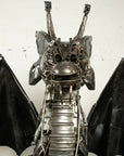67” Dragon Inspired Recycled Metal Art Sculpture - Xformerz