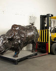 98 Wall Street Bull Inspired Recycled Metal Art Sculpture - Xformerz