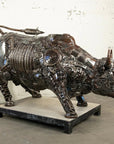 98 Wall Street Bull Inspired Recycled Metal Art Sculpture - Xformerz