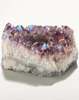 Angel Aura Borealis Amethyst Geode Tealight Candle Holder - Xformerz