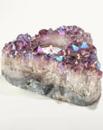 Angel Aura Borealis Amethyst Geode Tealight Candle Holder - Xformerz