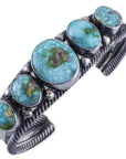 B. Johnson Sonoran Gold Turquoise USA Native American Made 925 Sterling Silver Cuff - Xformerz