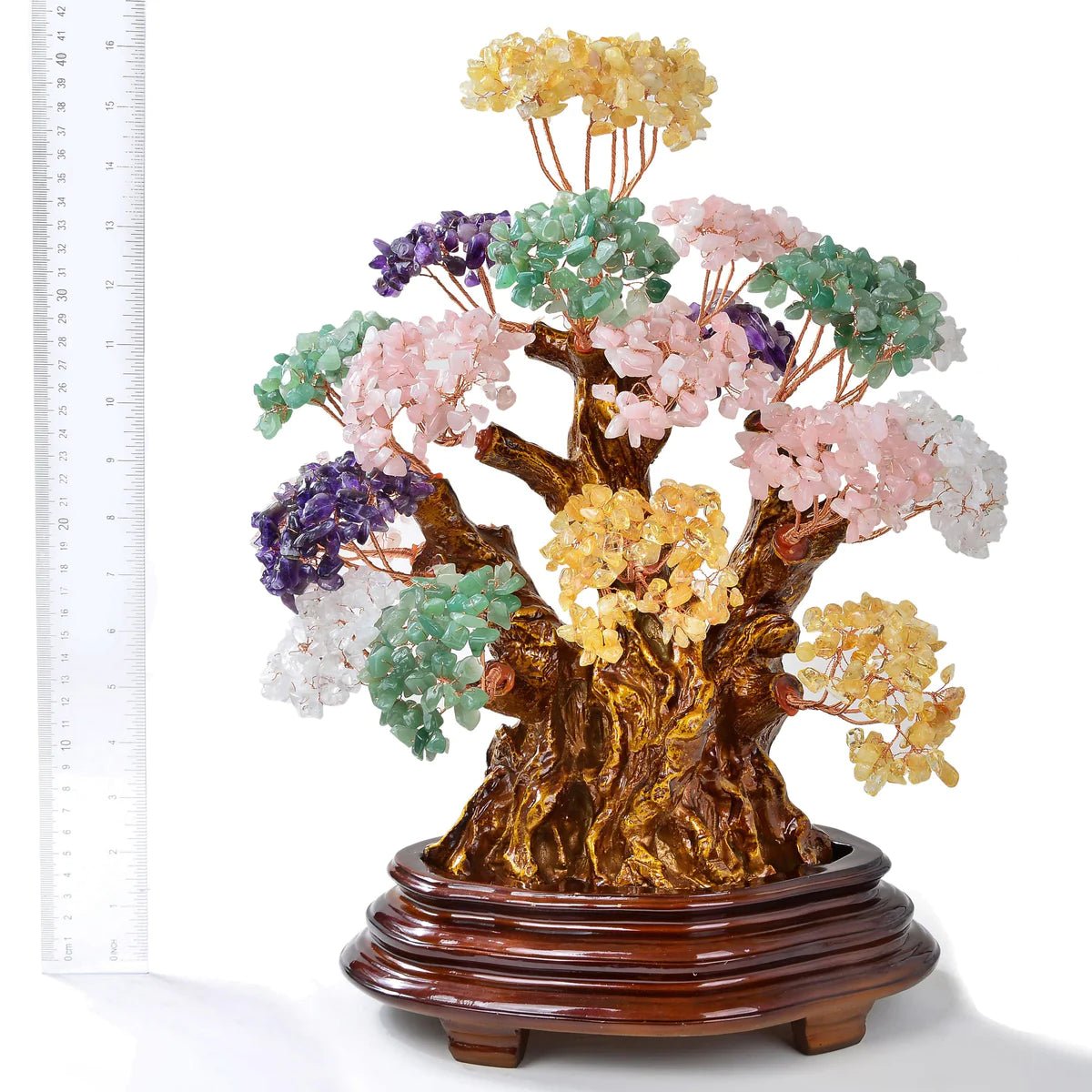 Multi-Gemstone Tree of Life Centerpiece with over 2,000 Natural Stones - Xformerz