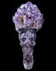 Natural Brazilian Elestial Amethyst Skull Carving - 14 in. 19 lbs - Xformerz
