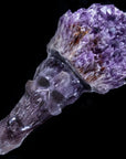 Natural Brazilian Elestial Amethyst Skull Carving - 14 in. 19 lbs - Xformerz
