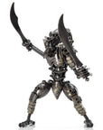 Predator with Dual Wielded Sword Inspired Recycled Metal Sculpture - Xformerz
