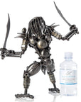 Predator with Dual Wielded Sword Inspired Recycled Metal Sculpture - Xformerz