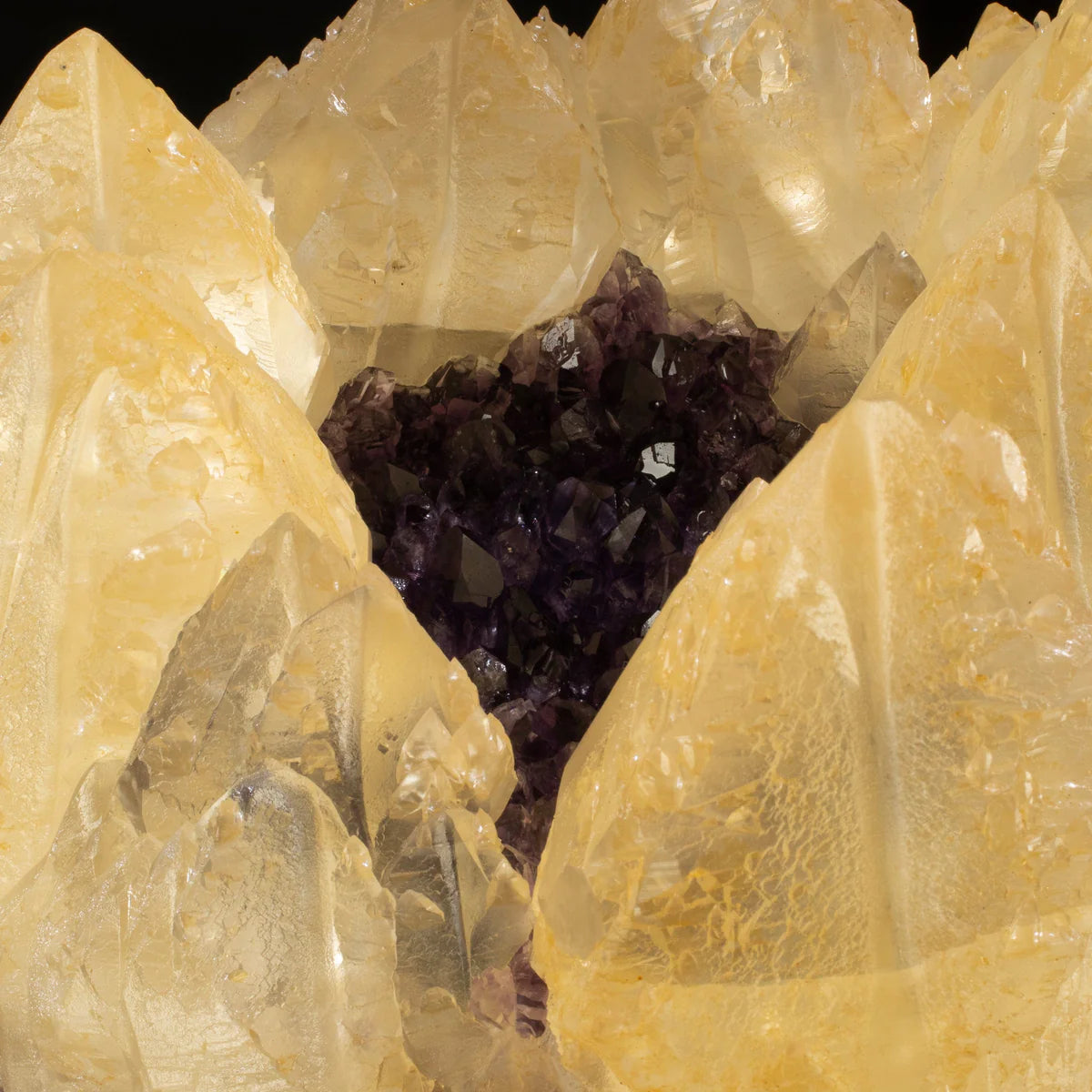 Uruguayan Amethyst Geode Specimen with Natural Rare Calcite Crown