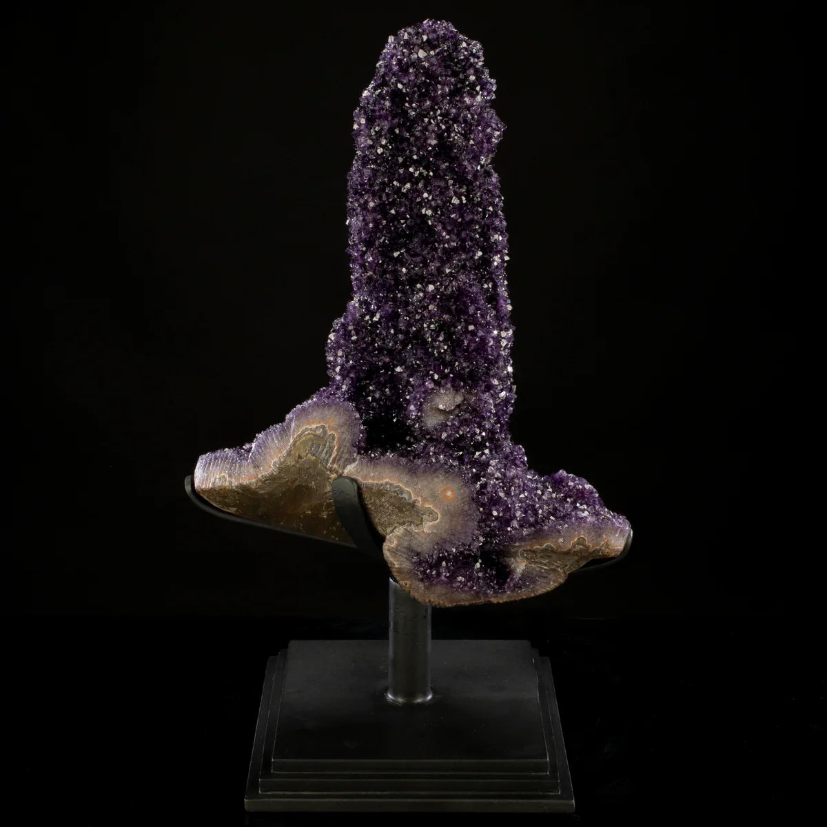 Uruguayan Amethyst Geode Specimen with Rare Stalactite Growth