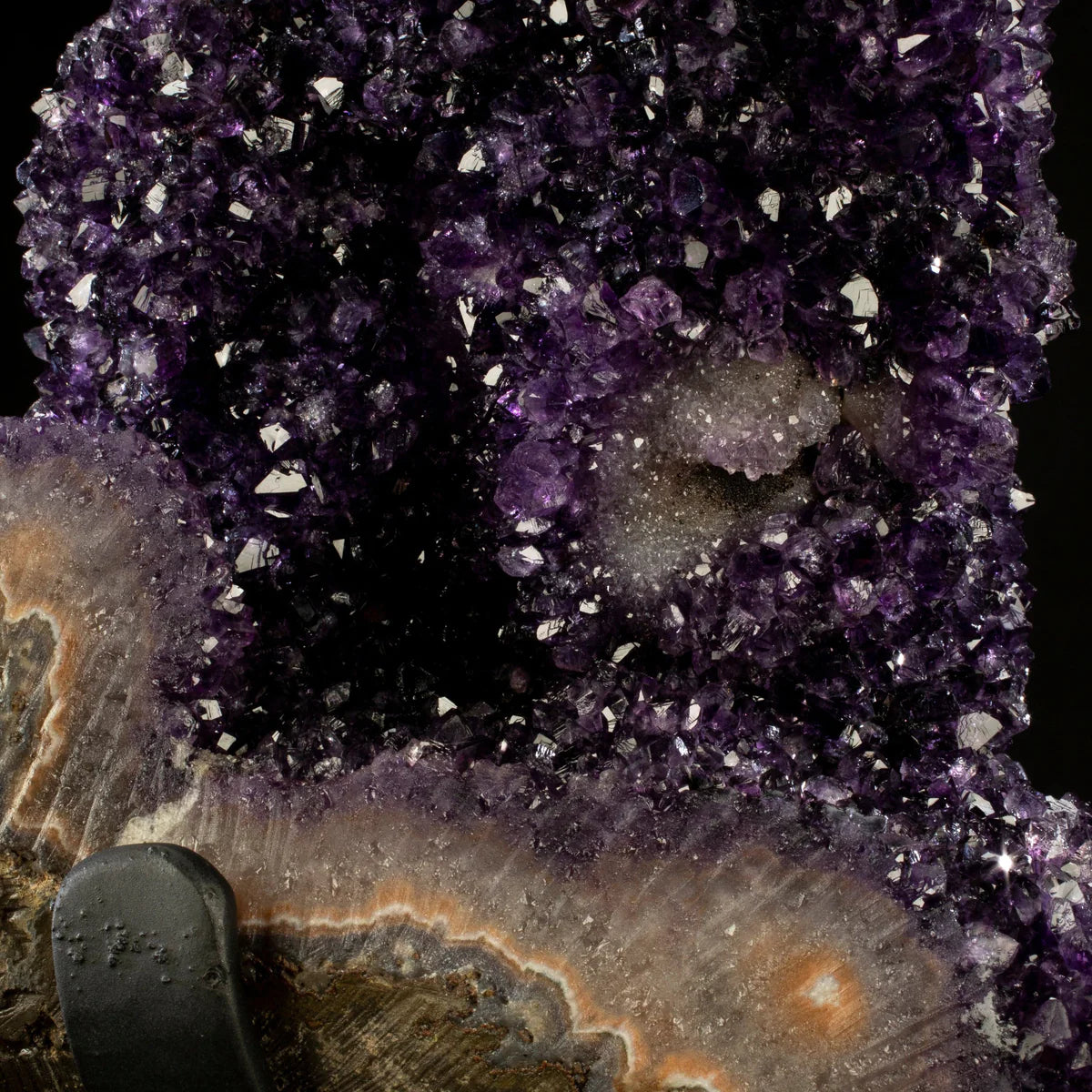 Uruguayan Amethyst Geode Specimen with Rare Stalactite Growth