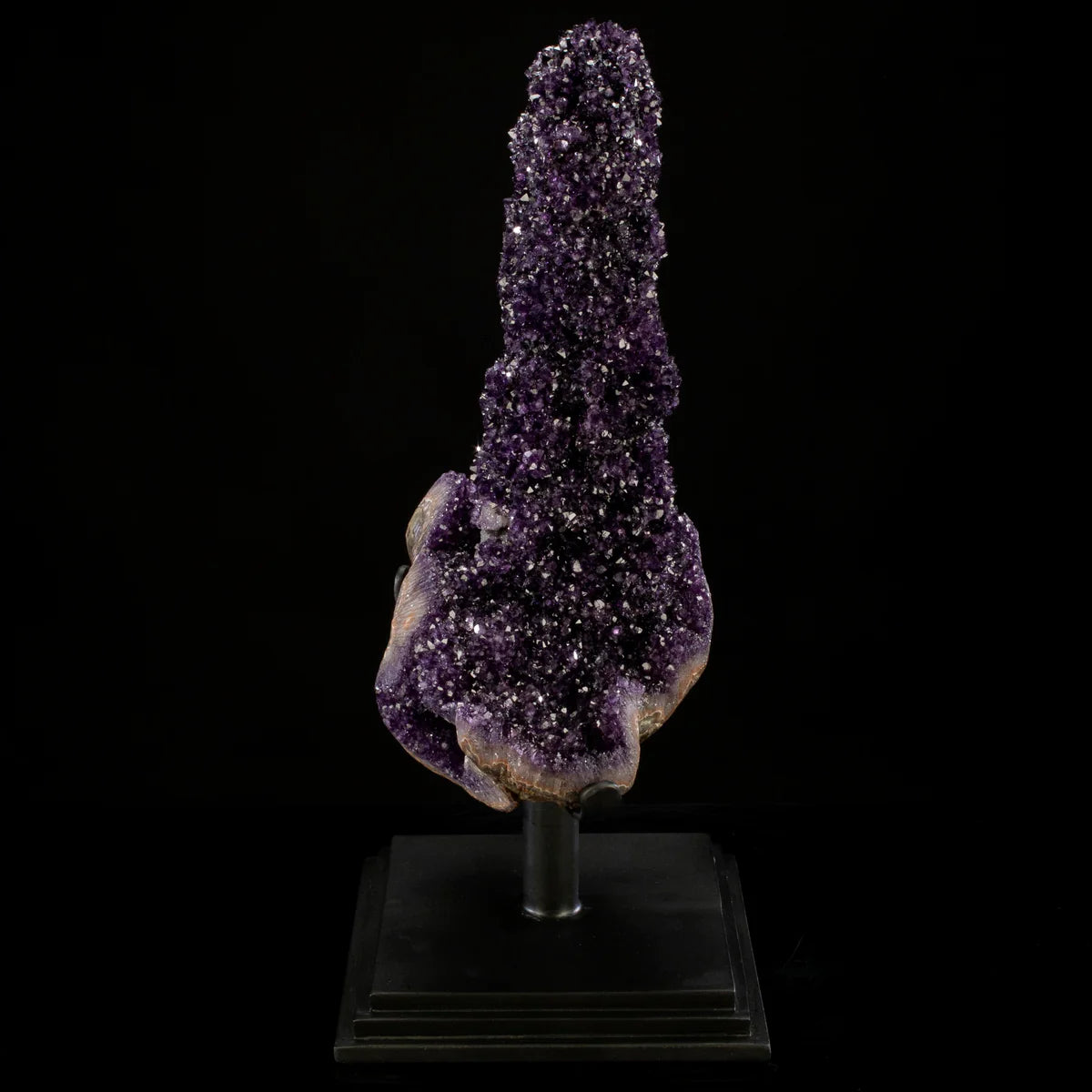 Uruguayan Amethyst Geode Specimen with Rare Stalactite Growth