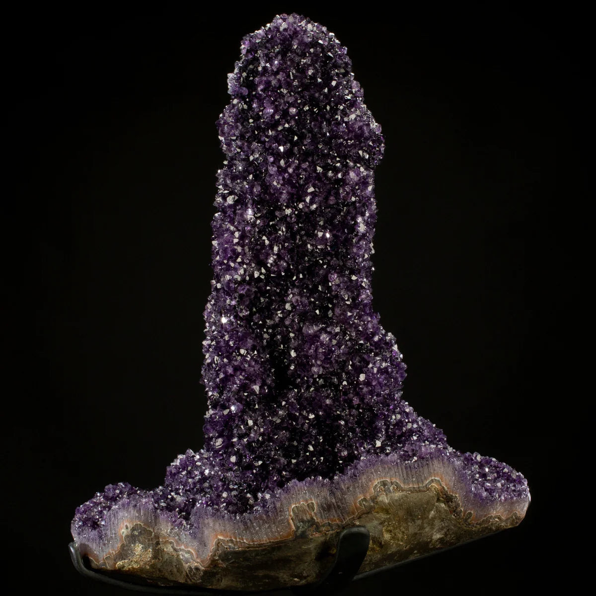 Uruguayan Amethyst Geode Specimen with Rare Stalactite Growth