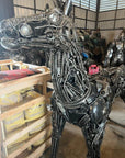 130 Large Horse Recycled Metal Sculpture - Xformerz