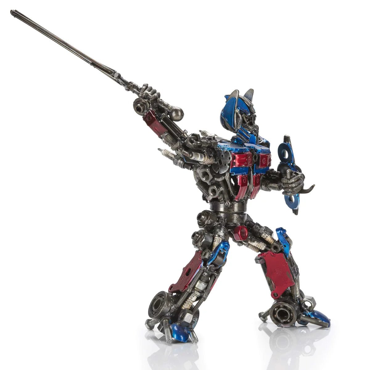 14” Optimus Prime Inspired Recycled Metal Sculpture - Xformerz