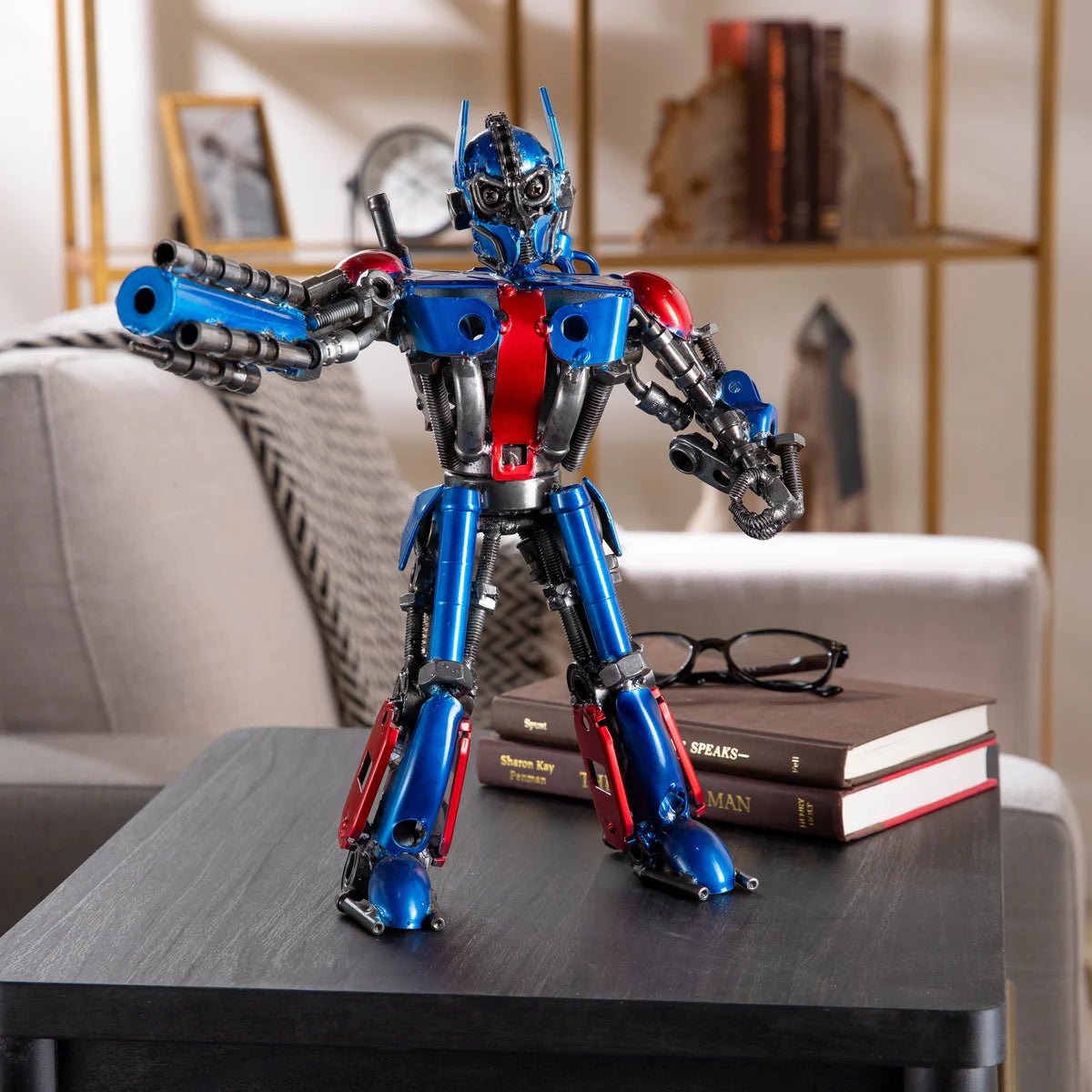 14” Optimus Prime Inspired Recycled Metal Sculpture - Xformerz