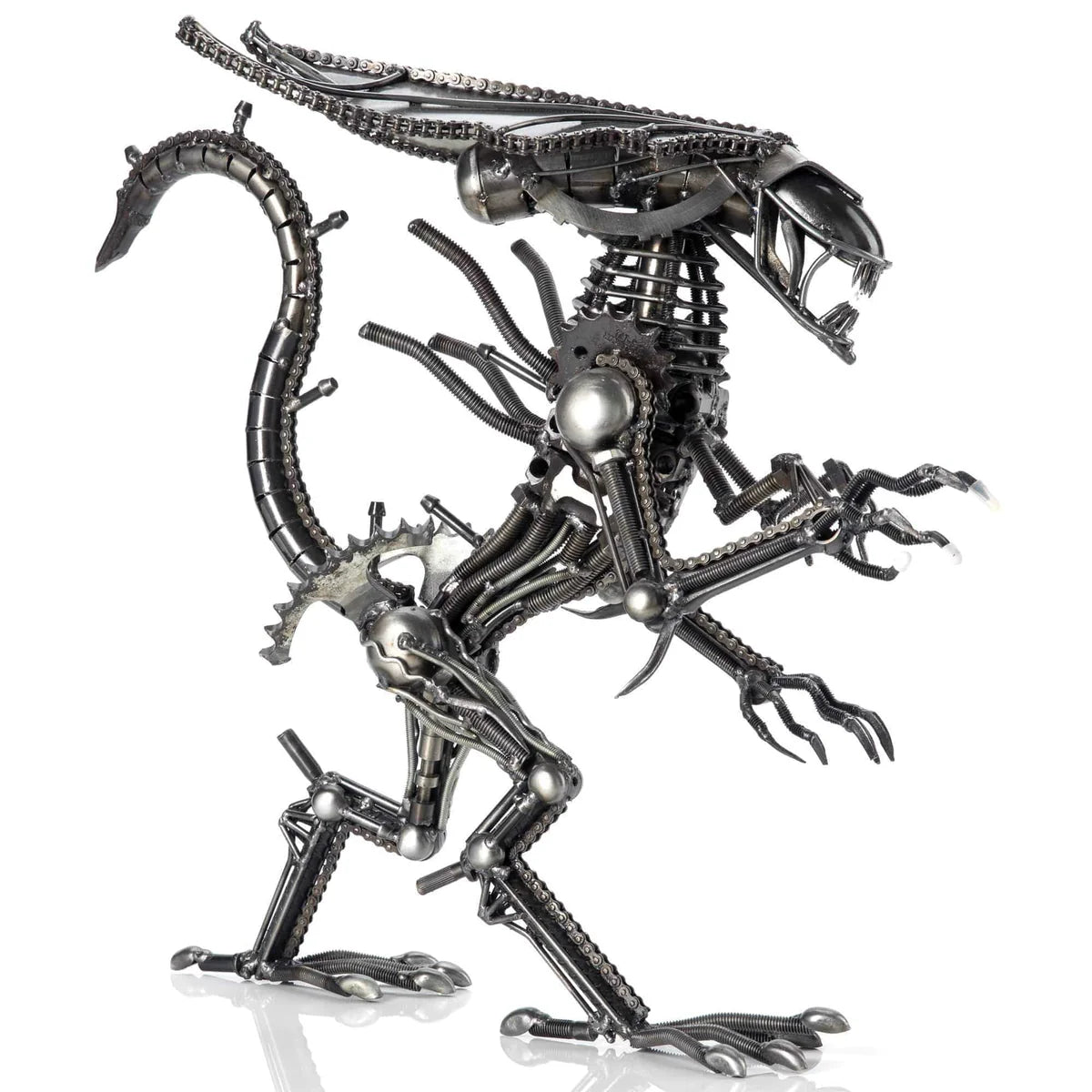 18 Queen Alien Inspired Recycled Metal Sculpture - Xformerz