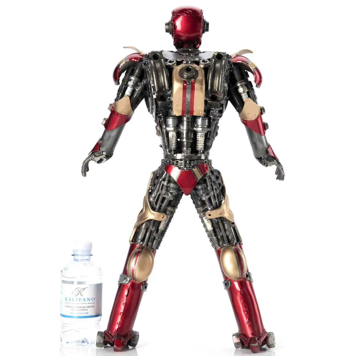 20 Red Iron Man Inspired Recycled Metal Sculpture - Xformerz