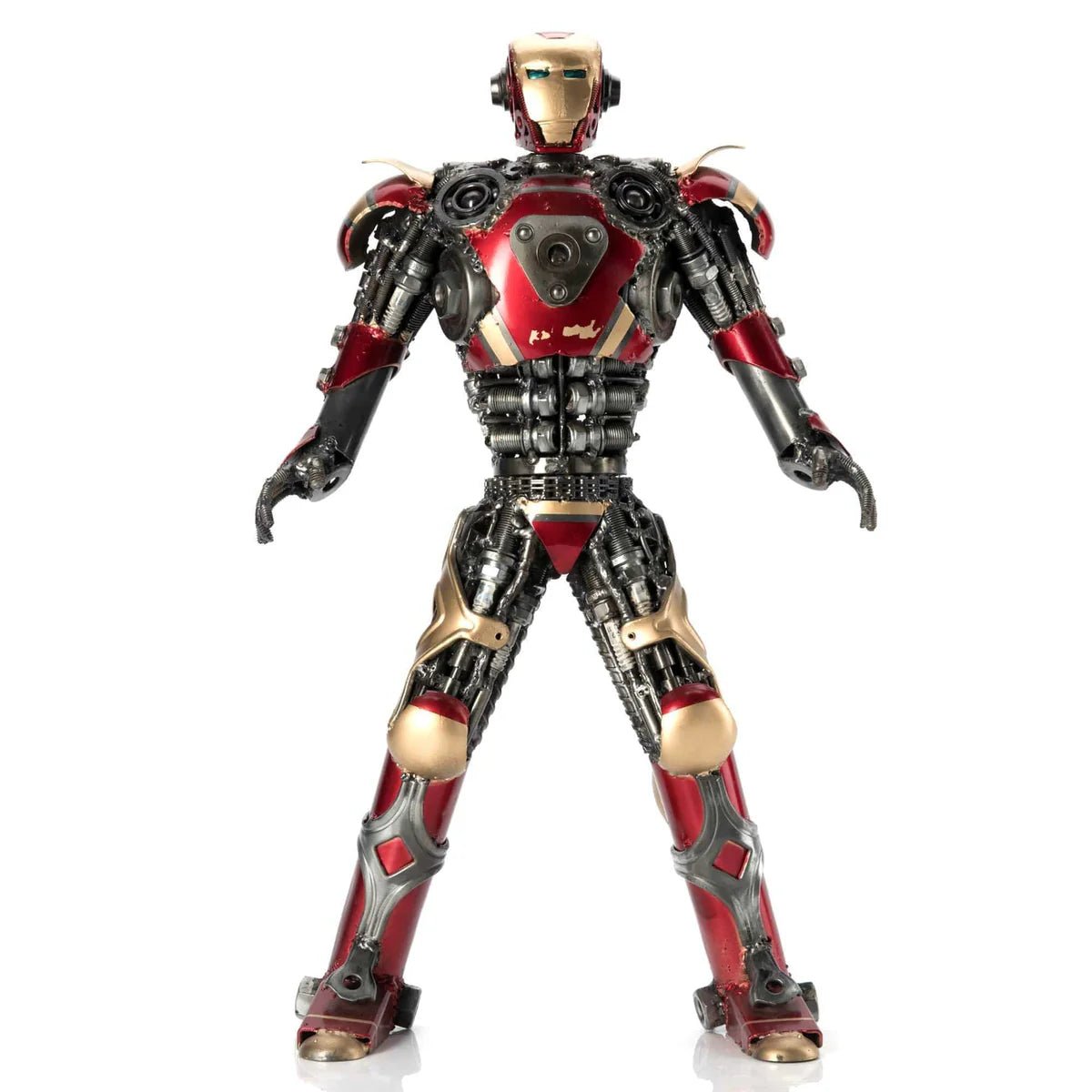 20 Red Iron Man Inspired Recycled Metal Sculpture - Xformerz