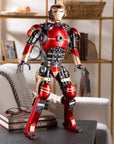 20 Red Iron Man Inspired Recycled Metal Sculpture - Xformerz