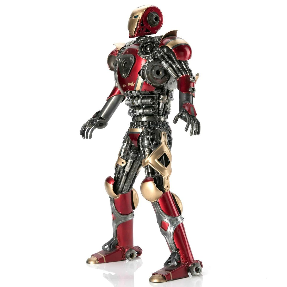 20 Red Iron Man Inspired Recycled Metal Sculpture - Xformerz