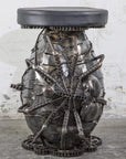 22” Alien Inspired Chair Recycled Metal Art Sculpture - Xformerz