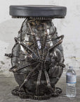 22” Alien Inspired Chair Recycled Metal Art Sculpture - Xformerz