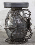 22” Alien Inspired Chair Recycled Metal Art Sculpture - Xformerz