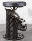 22” Predator Inspired Chair Recycled Metal Sculpture - Xformerz