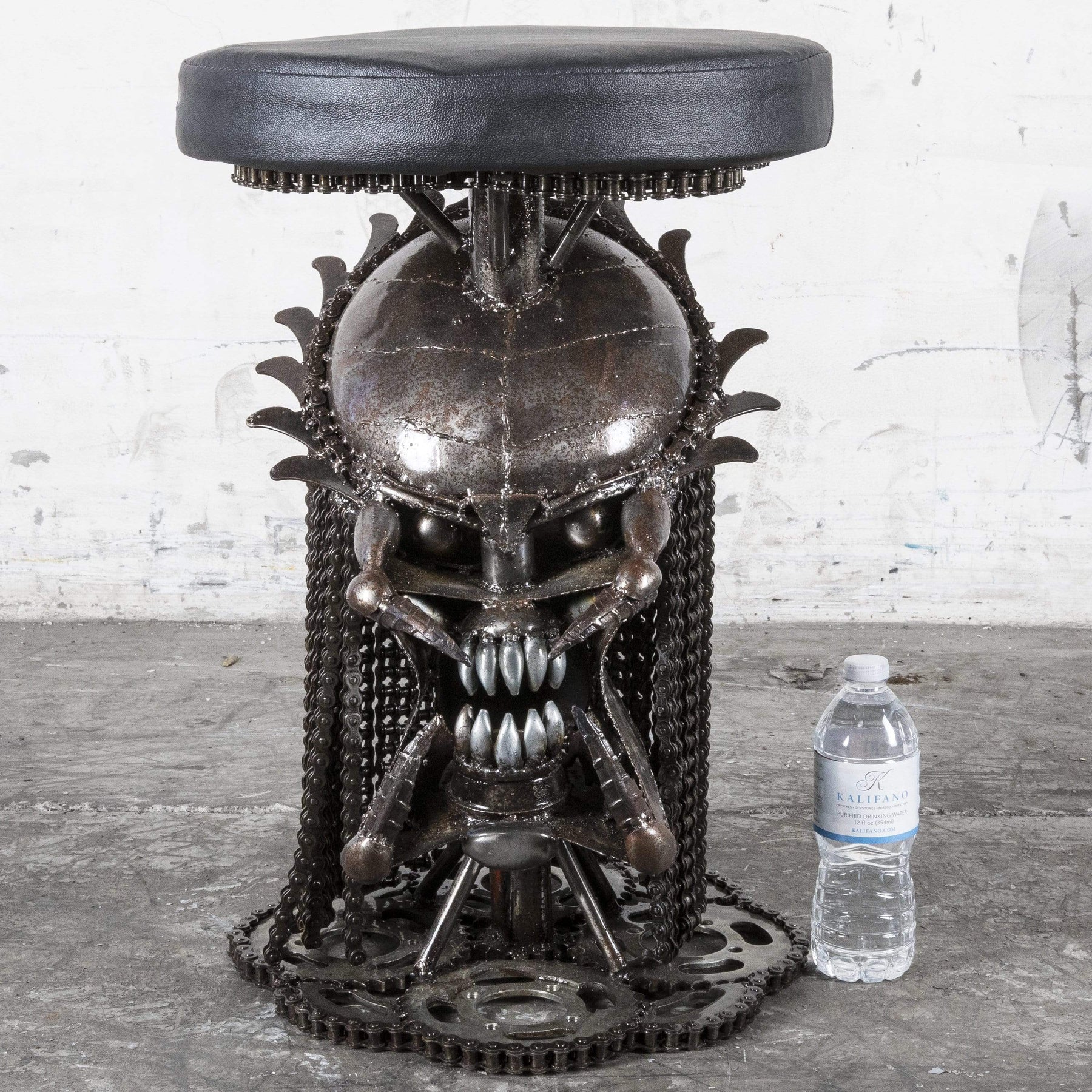 22” Predator Inspired Chair Recycled Metal Sculpture - Xformerz