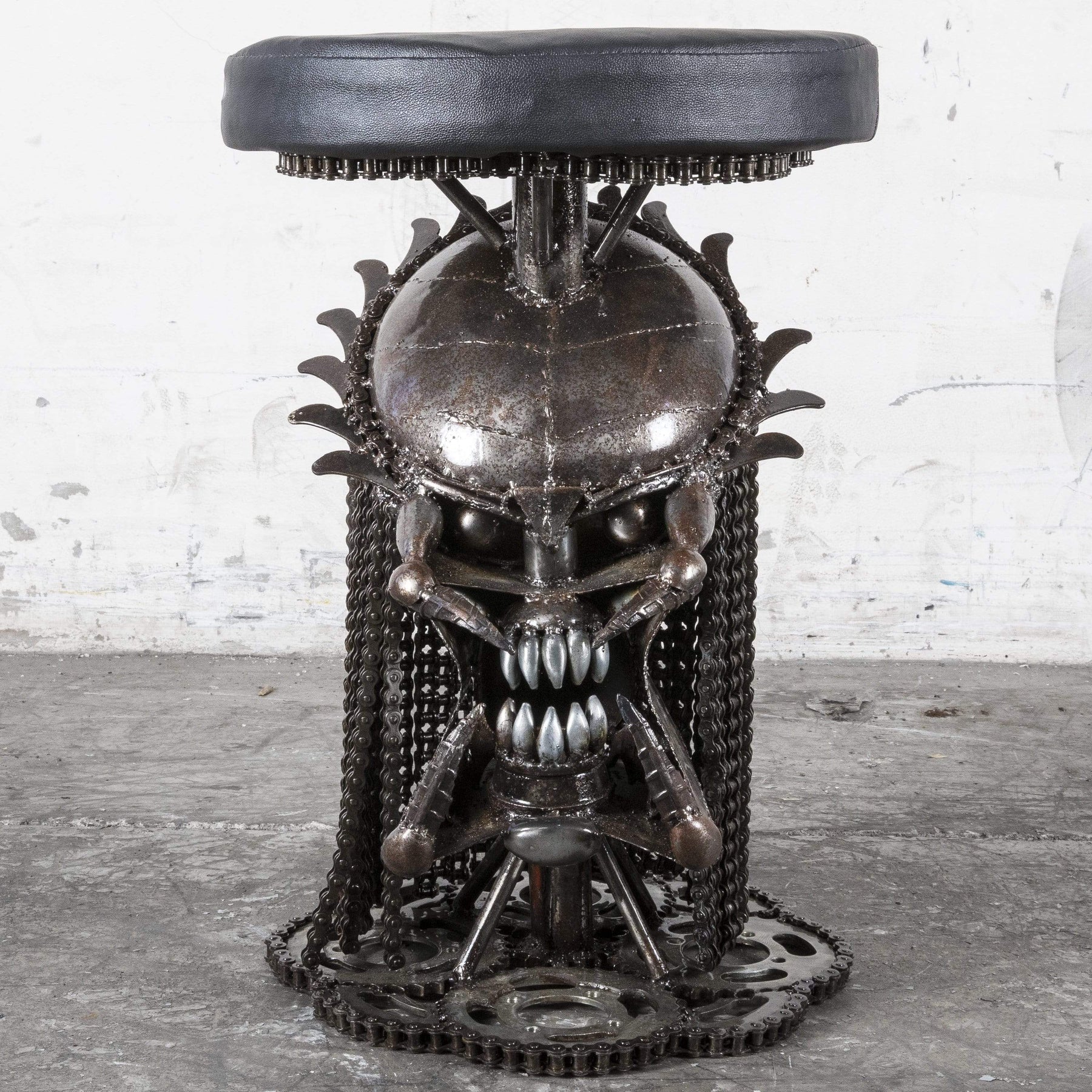 22” Predator Inspired Chair Recycled Metal Sculpture - Xformerz