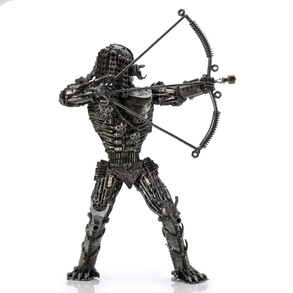 23 Predator with Bow & Arrow Inspired Recycled Metal Sculpture - Xformerz