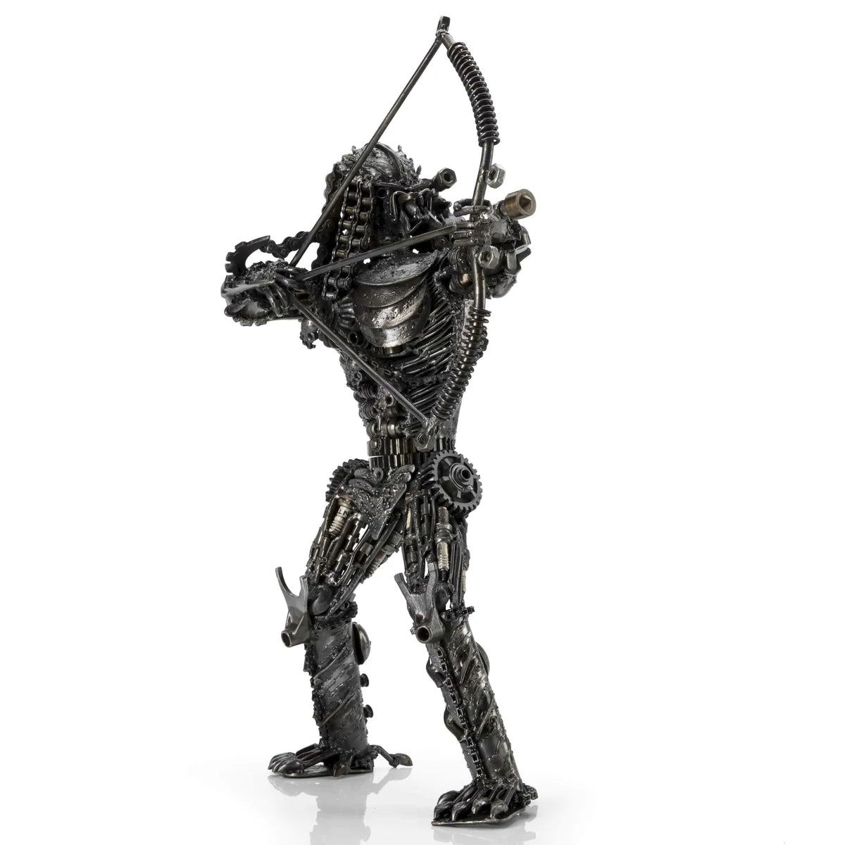 23 Predator with Bow & Arrow Inspired Recycled Metal Sculpture - Xformerz