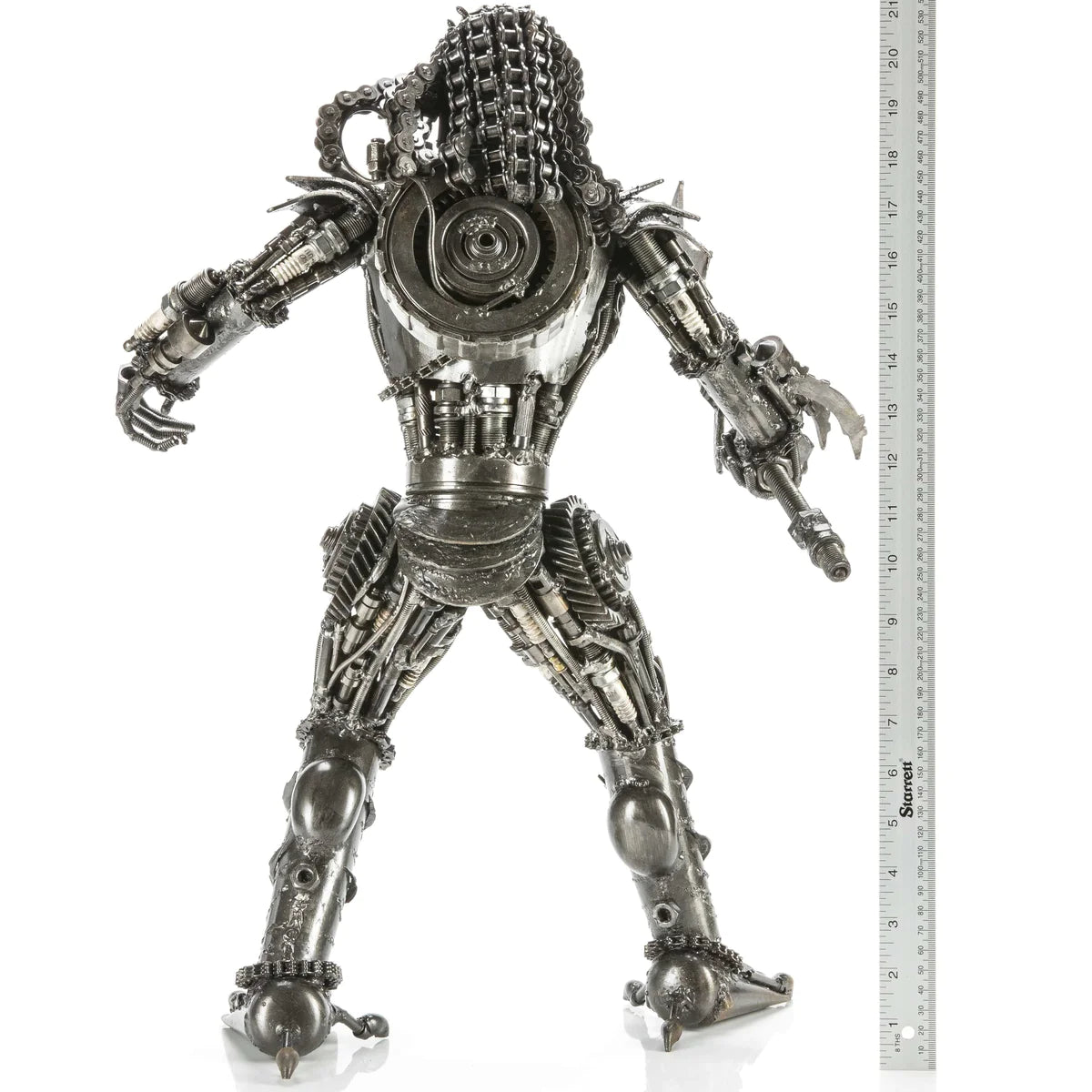 23 Predator with Sword Inspired Recycled Metal Sculpture - Xformerz