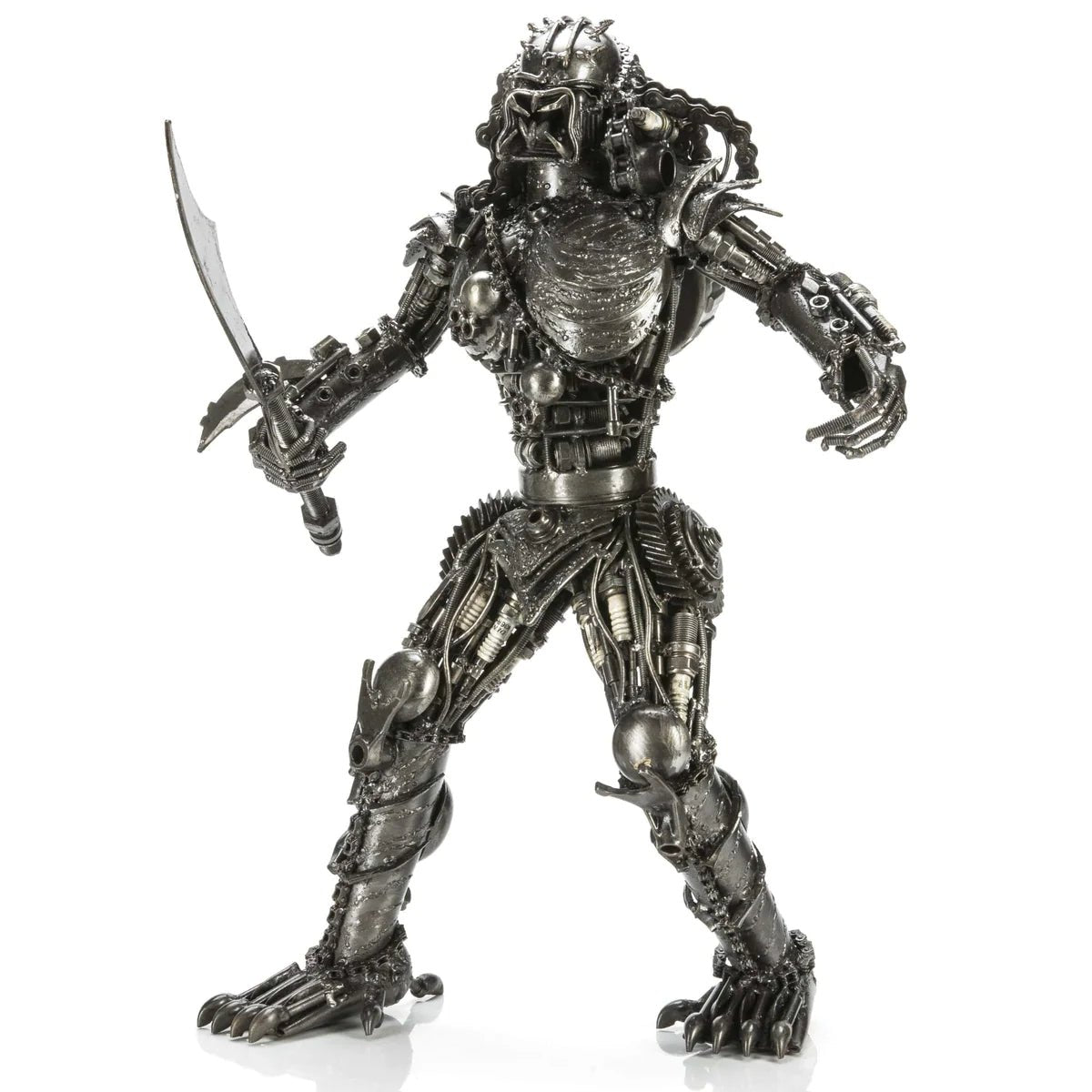 23 Predator with Sword Inspired Recycled Metal Sculpture - Xformerz