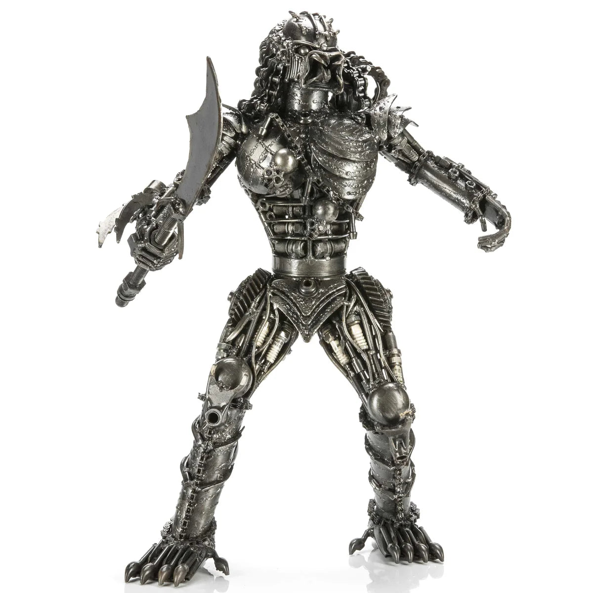 23 Predator with Sword Inspired Recycled Metal Sculpture - Xformerz