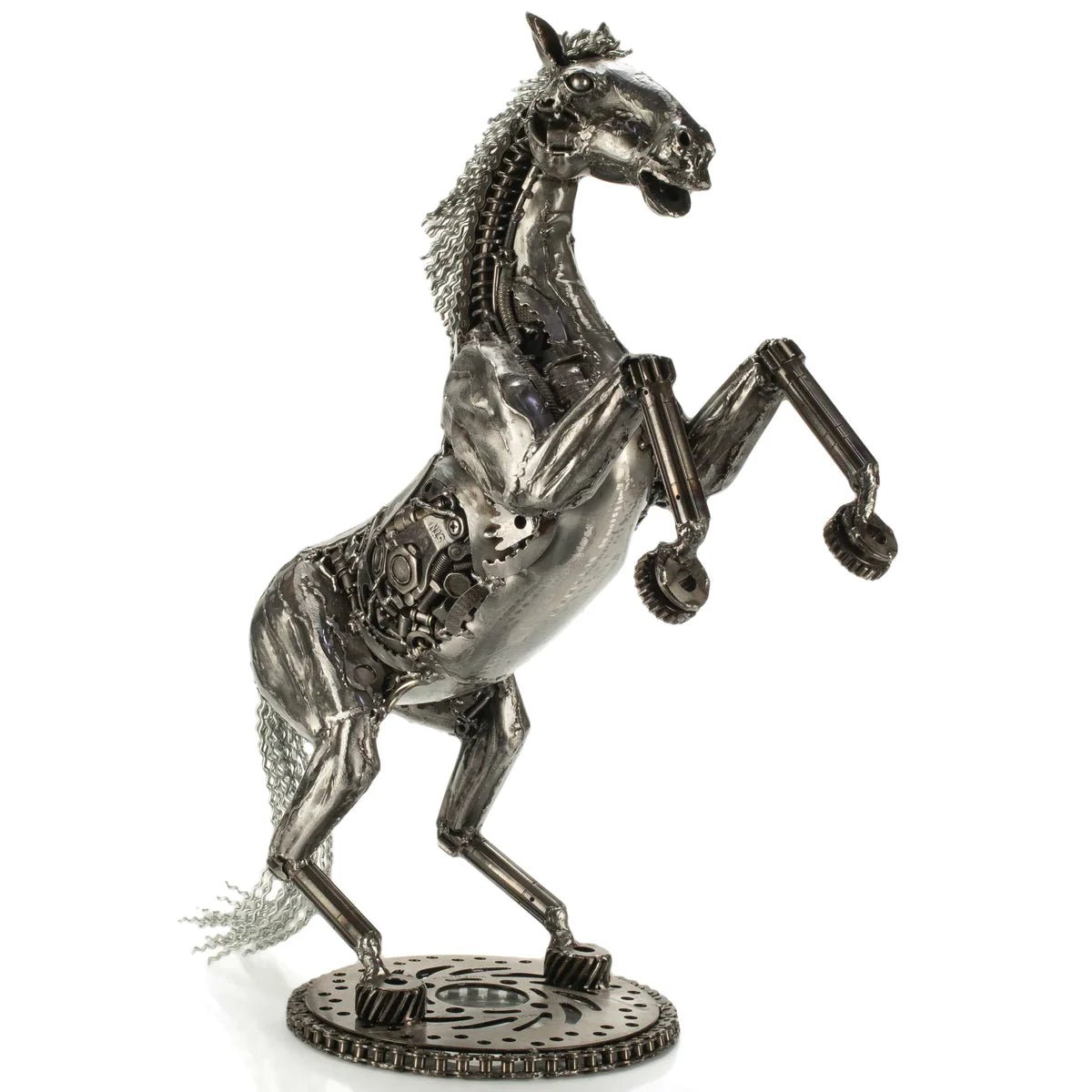 24 Jumping Horse Inspired Recycled Metal Art Sculpture - Xformerz