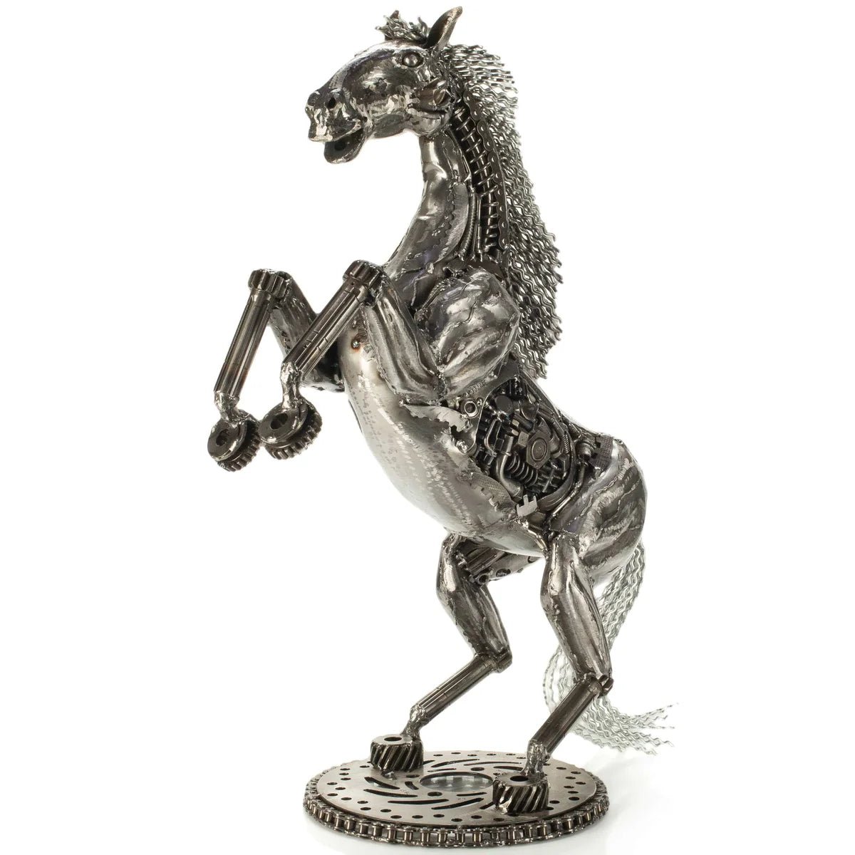 24 Jumping Horse Inspired Recycled Metal Art Sculpture - Xformerz