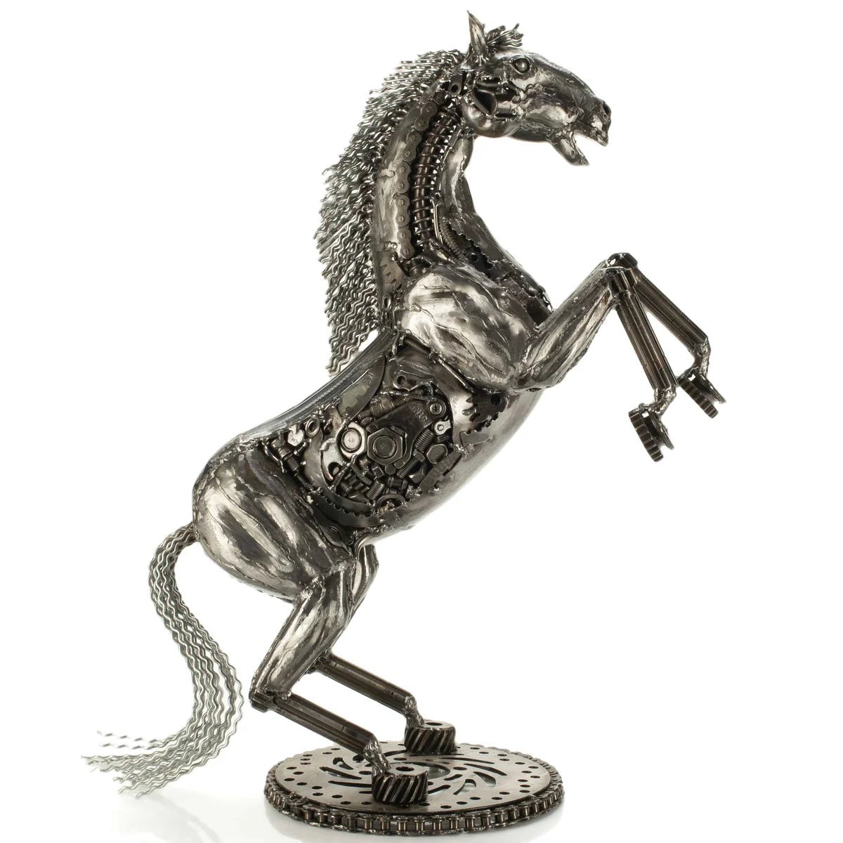 24 Jumping Horse Inspired Recycled Metal Art Sculpture - Xformerz