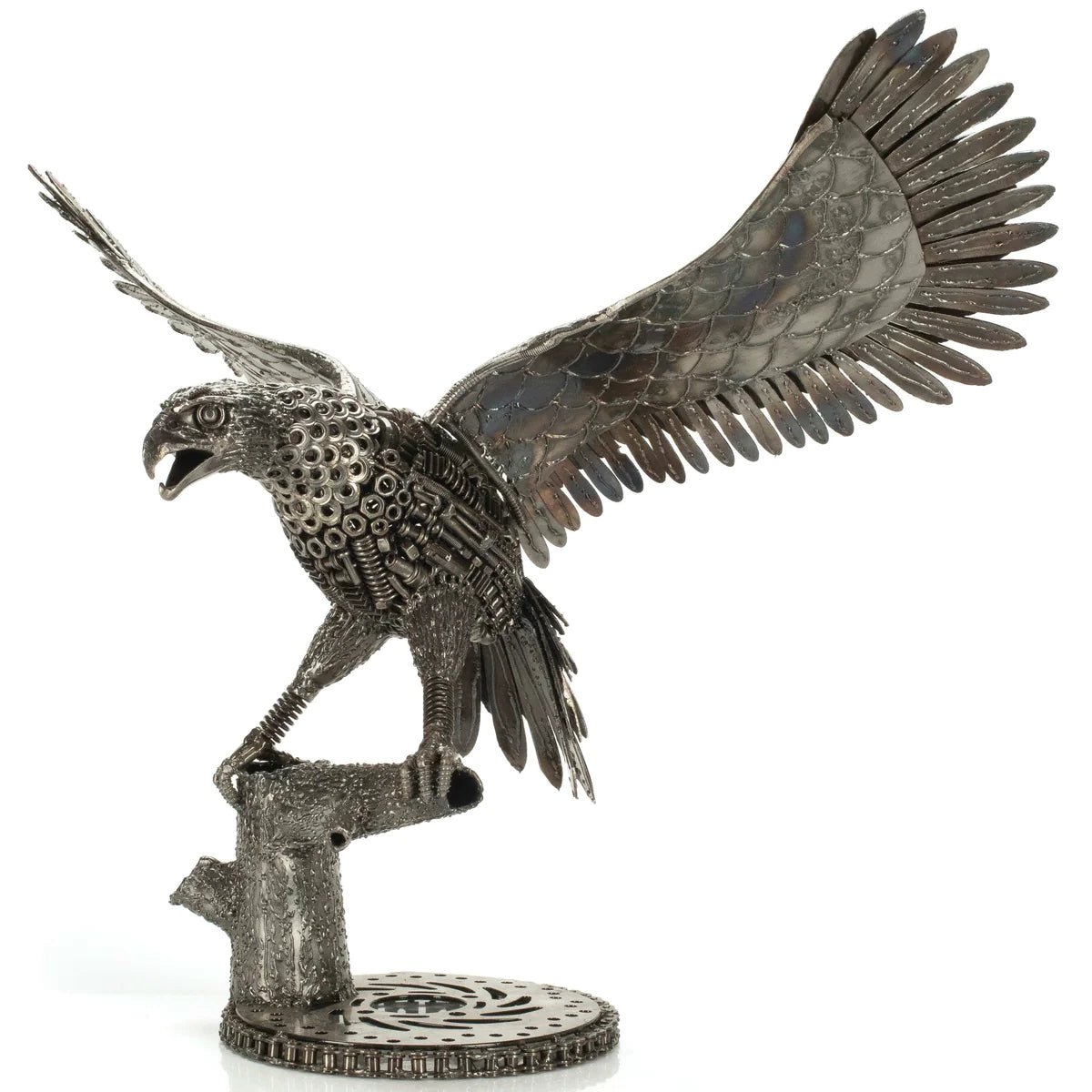 24 Majestic Eagle Inspired Recycled Metal Art Sculpture - Xformerz